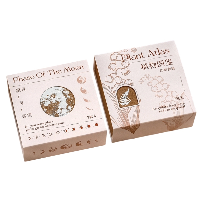 Gift Box Wrap Set - Set sigilli a blocchi legno Strumento