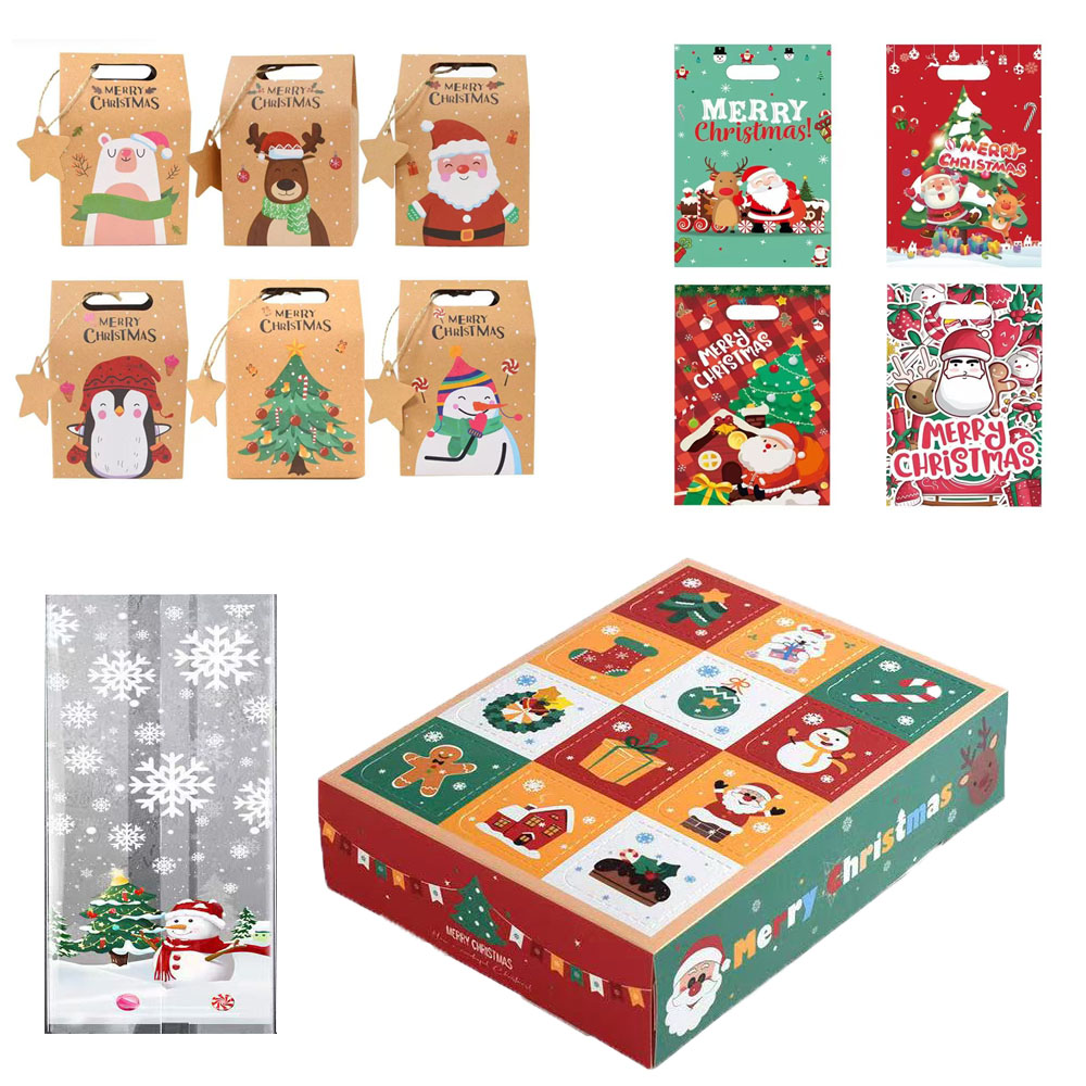 Advent Calendar Gift - Sacchetti per biscotti di Natale, scatole