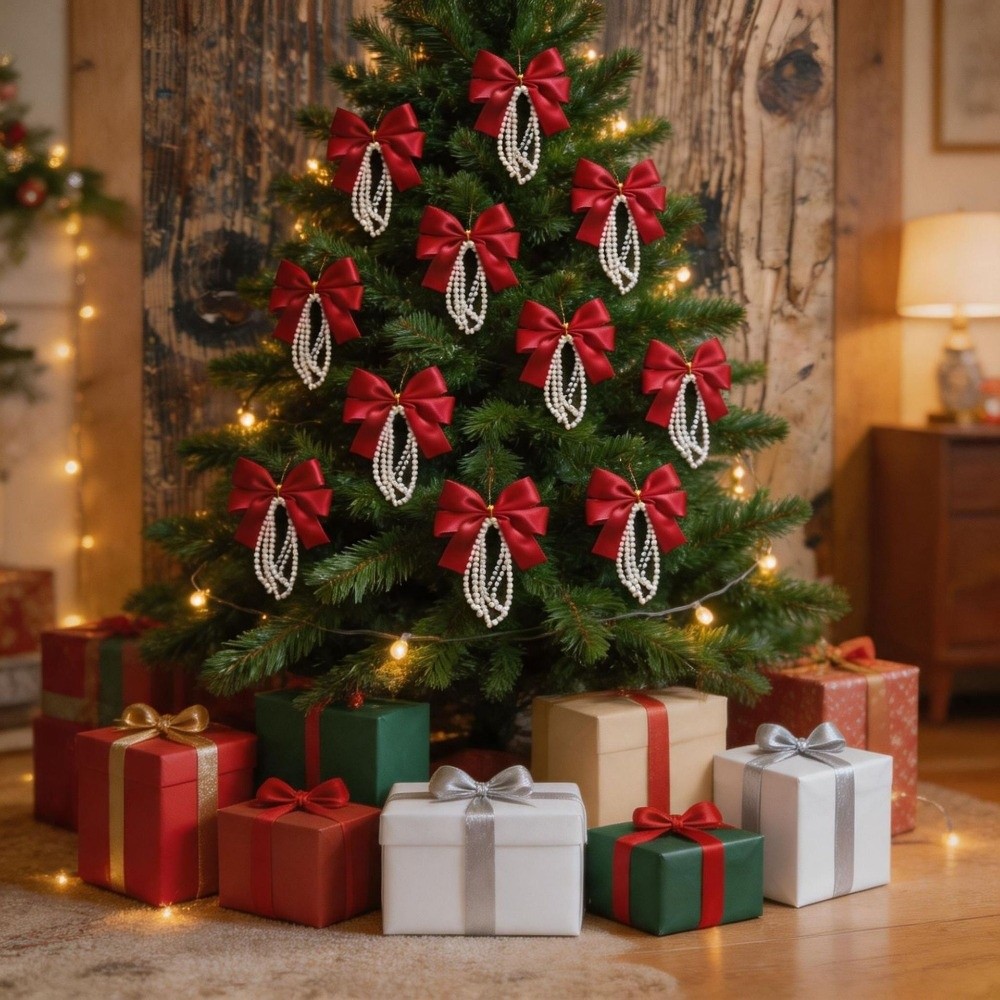 Gift Box Wrap Set - Set di 12 Fiocchi per Albero