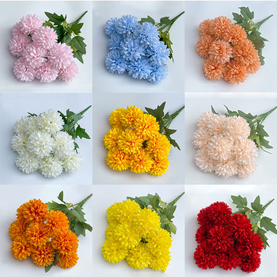 Christmas Wreath Fake - Bouquet di fiori artificiali crisantemo matrimonio