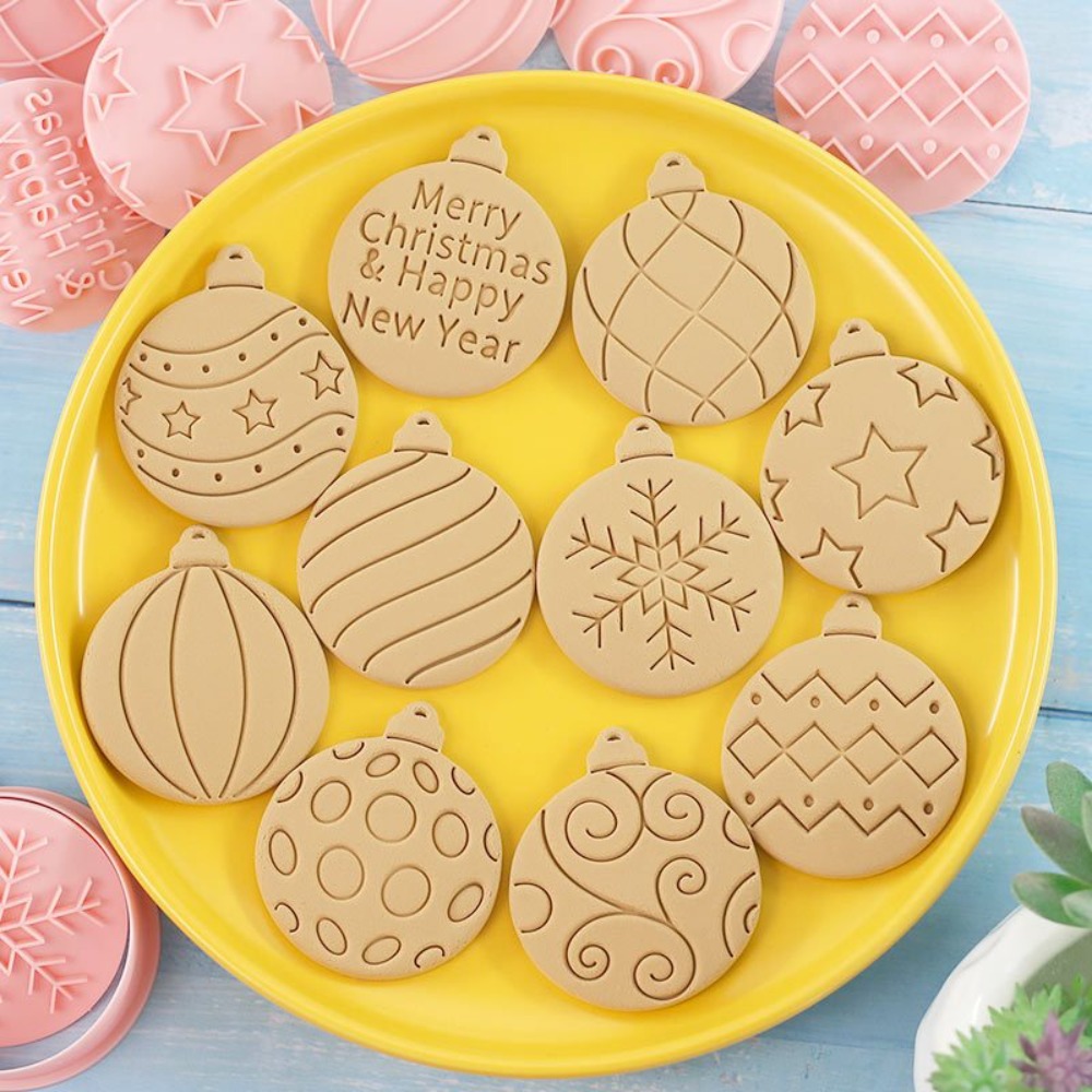 Ornament Ball Set - Set di 11 Tagliabiscotti Natalizi, Stampi