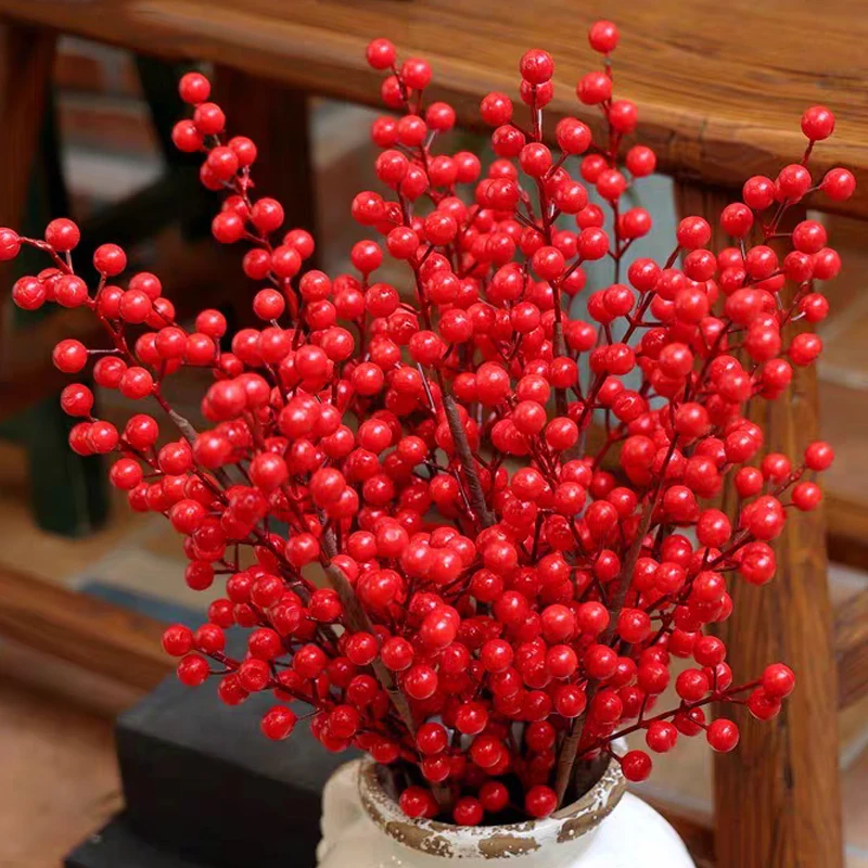 5/100x Rami di Bacche Rosse Ar - Christmas Wreath Fake recensione e prezzo