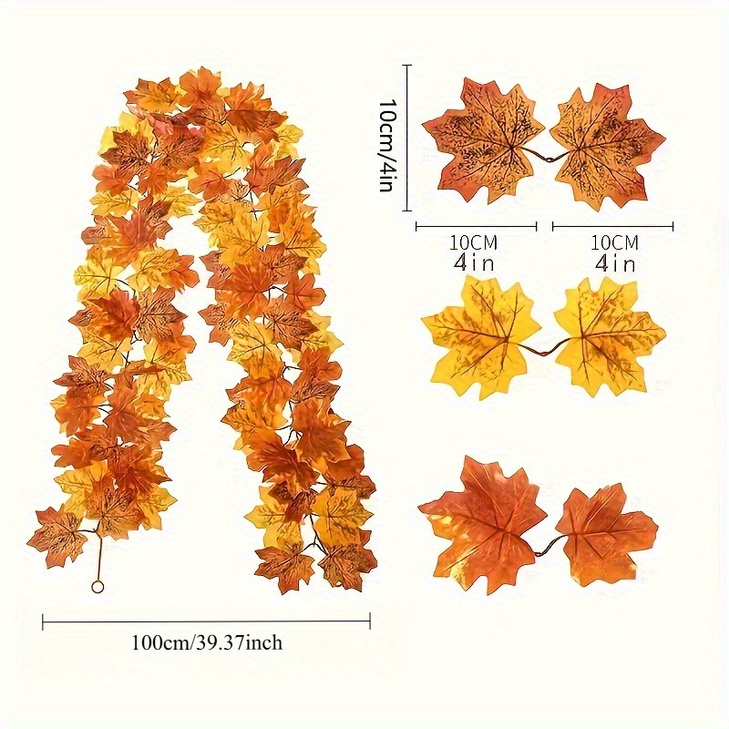 100CM Autunno Artificiale Fogl - Christmas Wreath Fake recensione e prezzo